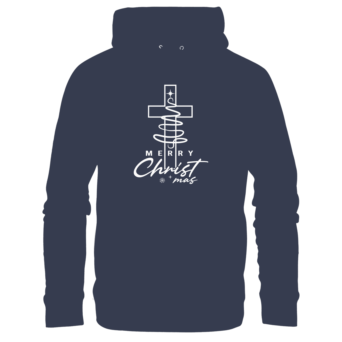 Kreuz und Christbaum – Merry Christ*mas Design - Premium Unisex Hoodie - Hoodies - Deep Navy - GfoitMa