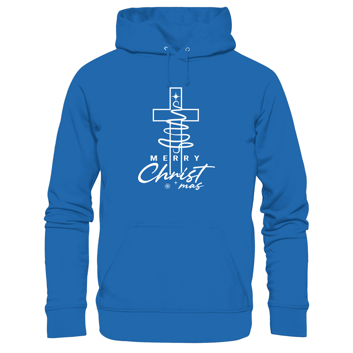 Kreuz und Christbaum – Merry Christ*mas Design - Premium Unisex Hoodie - Hoodies - Royal Blau - GfoitMa