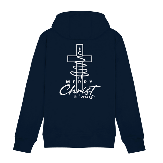 Kreuz und Christbaum – Merry Christ*mas Design - Zipper - Jacken/ Zipper - Navy - GfoitMa