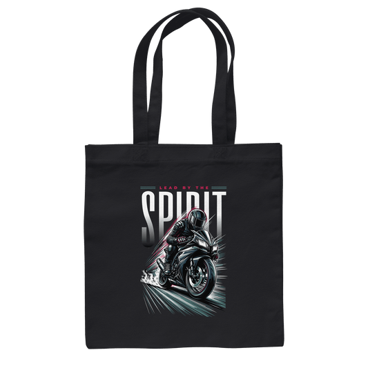 Lead by the Spirit | Christliche Kleidung & Geschenke im Motorrad-Design - Baumwolltasche - Taschen - Black - GfoitMa