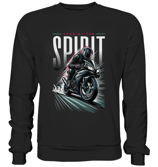 Lead by the Spirit | Christliche Kleidung & Geschenke im Motorrad-Design - Premium Sweatshirt - Sweatshirts - Black - GfoitMa