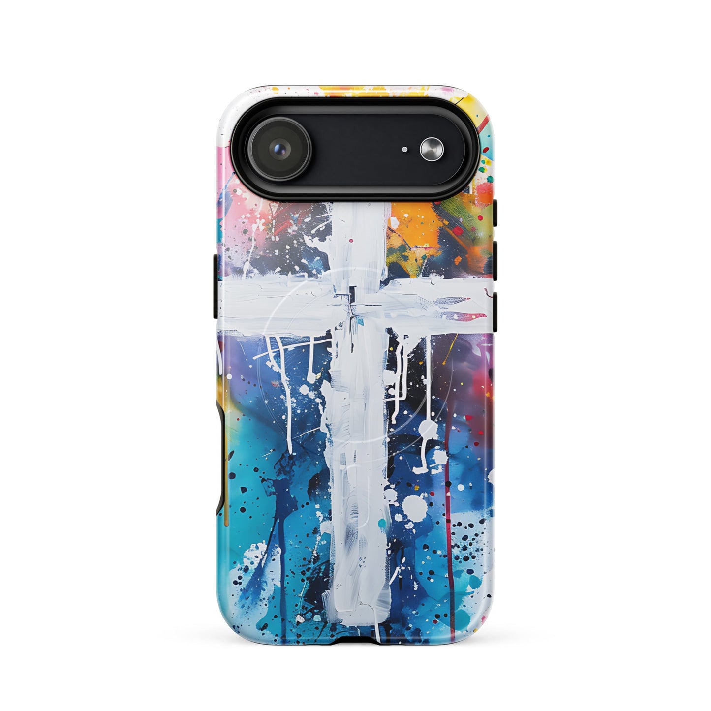 Licht im Farbenmeer – Das Kreuz als Hoffnungsträger - Hardcase iPhone®-Hülle mit MagSafe® - iPhone 17 Air - GfoitMa