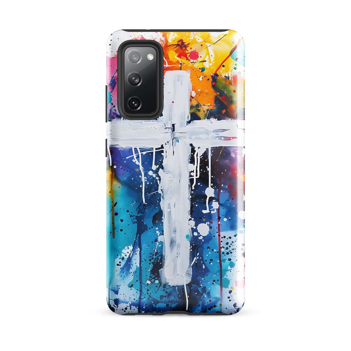 Licht im Farbenmeer – Das Kreuz als Hoffnungsträger - Hardcase Samsung®-Hülle - Samsung Galaxy S20 FE - GfoitMa