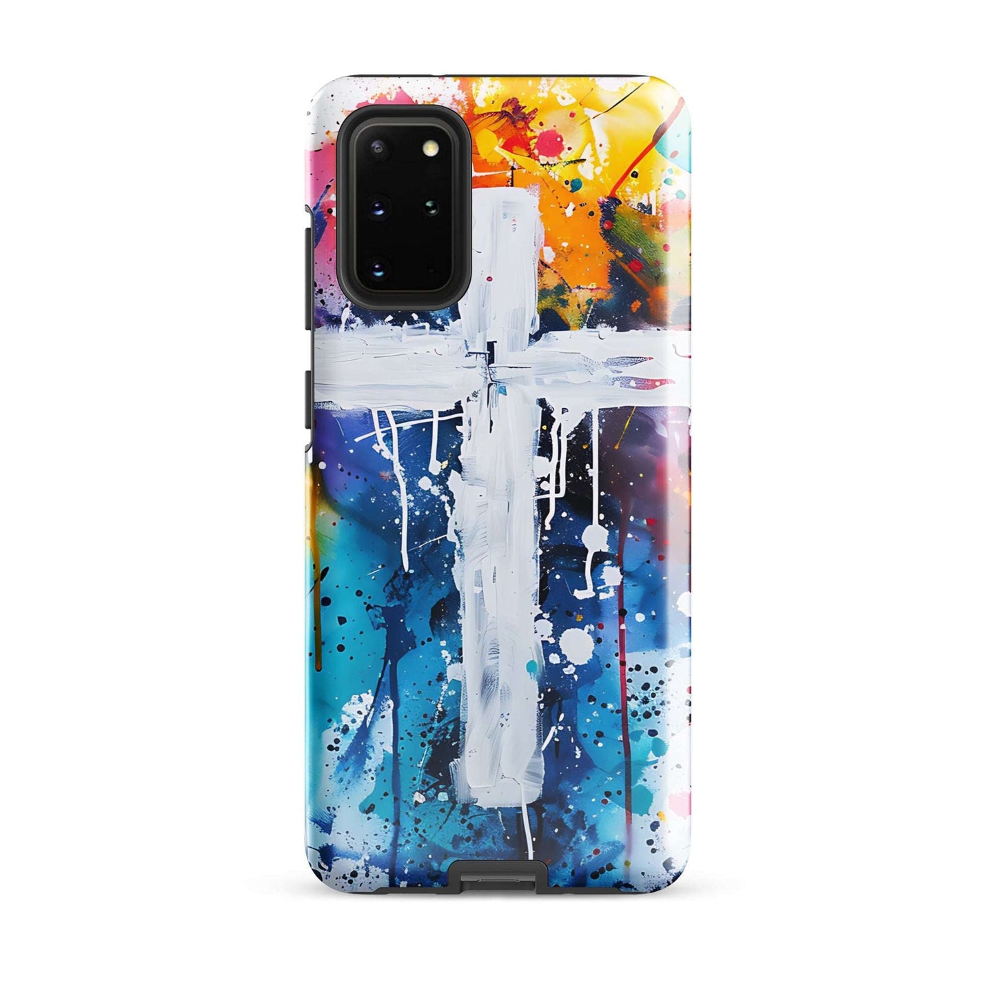 Licht im Farbenmeer – Das Kreuz als Hoffnungsträger - Hardcase Samsung®-Hülle - Samsung Galaxy S20 Plus - GfoitMa