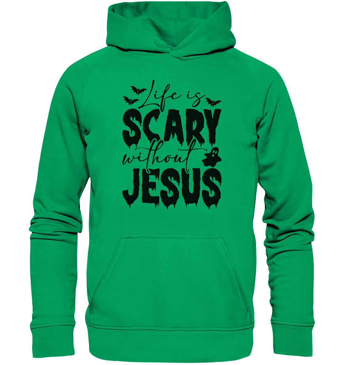 Life is Scary without Jesus - Christliche Kleidung & Geschenke - Kids Premium Hoodie - Kids & Babys - Kelly Green - GfoitMa