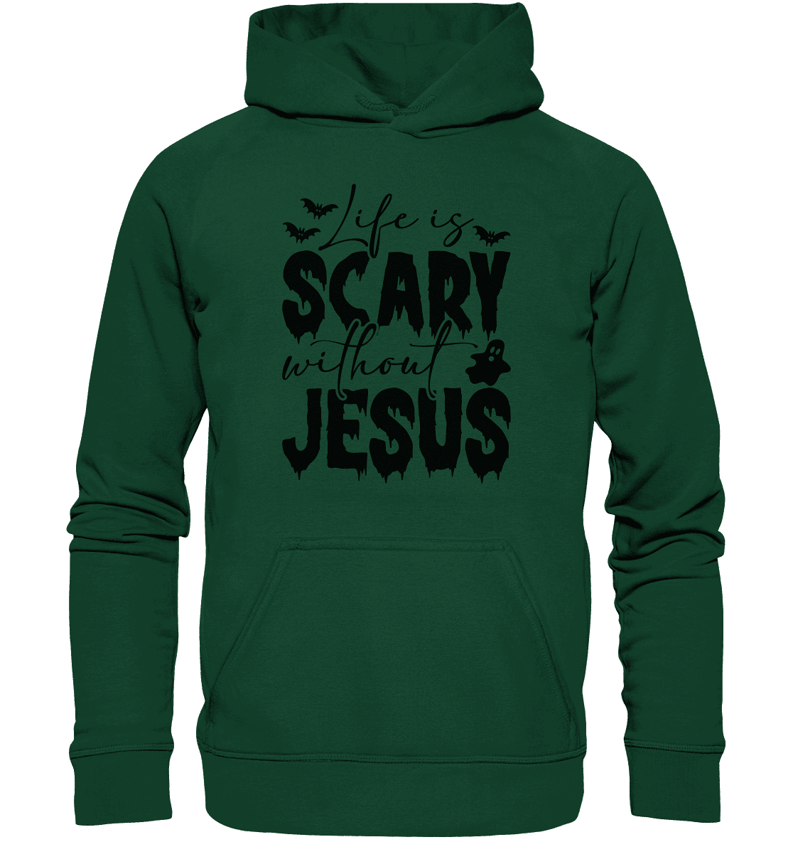 Life is Scary without Jesus - Christliche Kleidung & Geschenke - Kids Premium Hoodie - Kids & Babys - Bottlegreen - GfoitMa