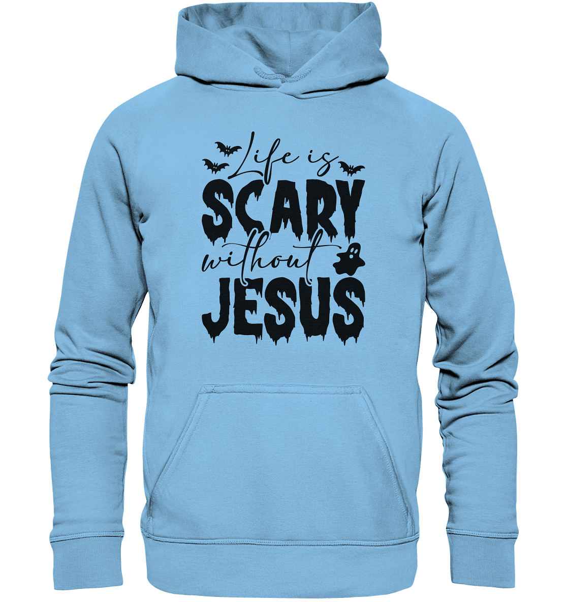 Life is Scary without Jesus - Christliche Kleidung & Geschenke - Kids Premium Hoodie - Kids & Babys - Sky Blue - GfoitMa