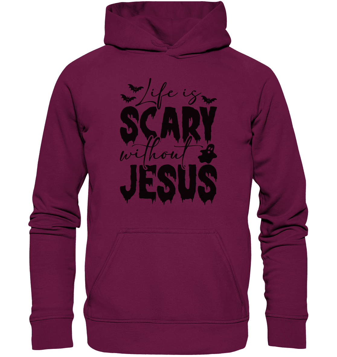 Life is Scary without Jesus - Christliche Kleidung & Geschenke - Kids Premium Hoodie - Kids & Babys - Burgund - GfoitMa