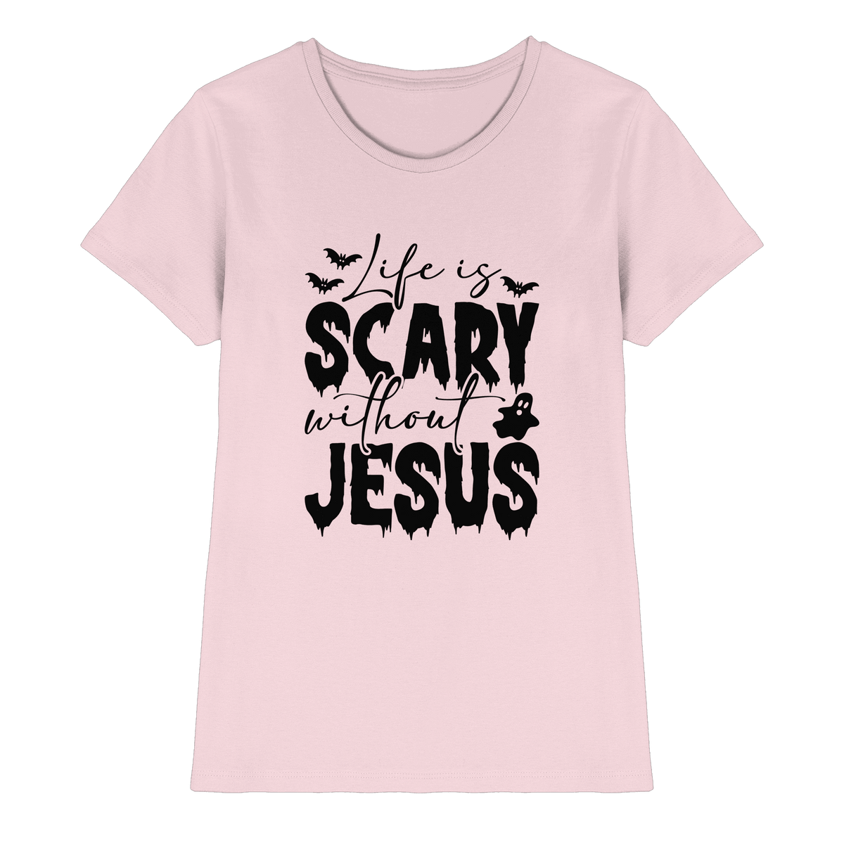 Life is Scary without Jesus - Christliche Kleidung & Geschenke - Ladies Premium Shirt - Lady-Shirts - Orchid Pink - GfoitMa