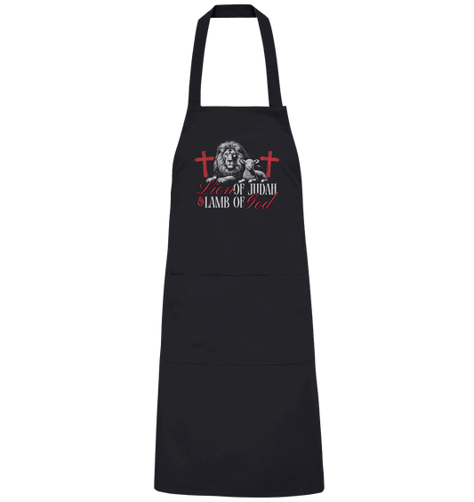 Lion of Judah & Lamb of God – Die zwei Seiten von Jesus - Organic Grillschürze - Home & Living - Black - GfoitMa