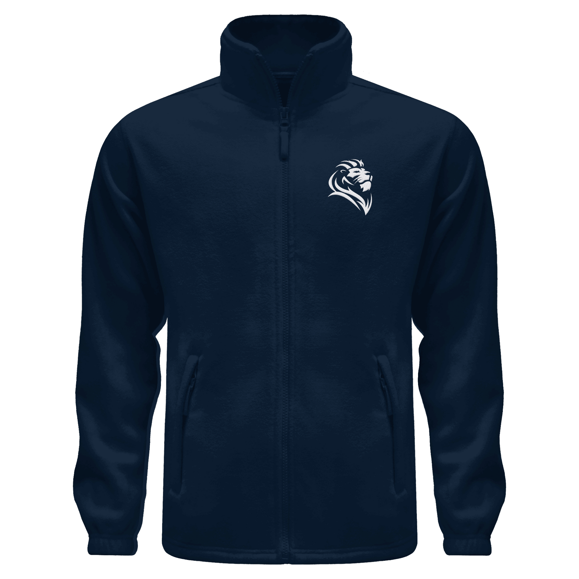 Löwe von Juda (Stick) | Christliche Kleidung - Fleece Jacket - Jacken/ Zipper - Navy - GfoitMa