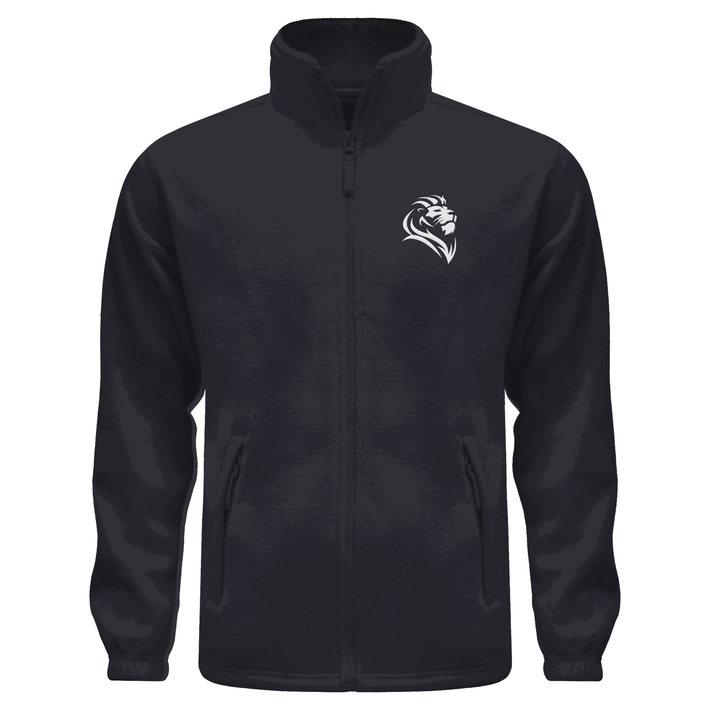 Löwe von Juda (Stick) | Christliche Kleidung - Fleece Jacket - Jacken/ Zipper - Black - GfoitMa