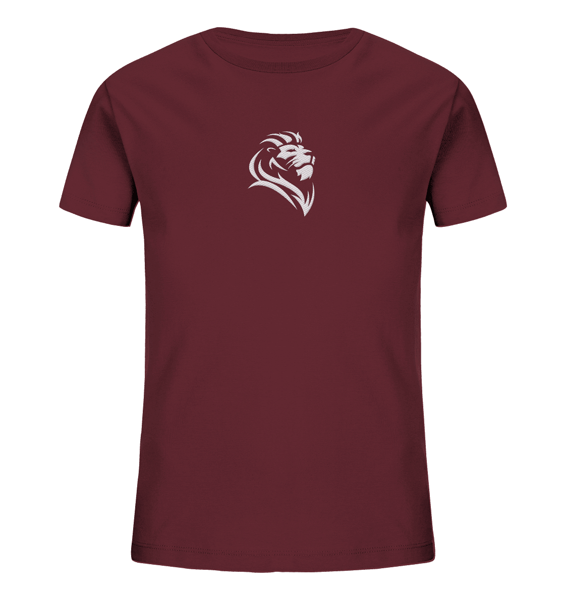 Löwe von Juda (Stick) | Christliche Kleidung - Kids Organic Shirt (Stick) - Kids & Babys - Burgundy - GfoitMa