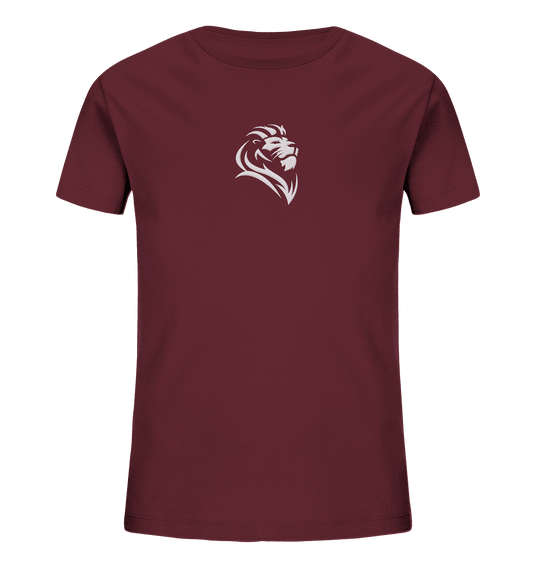 Löwe von Juda (Stick) | Christliche Kleidung - Kids Organic Shirt (Stick) - Kids & Babys - Burgundy - GfoitMa