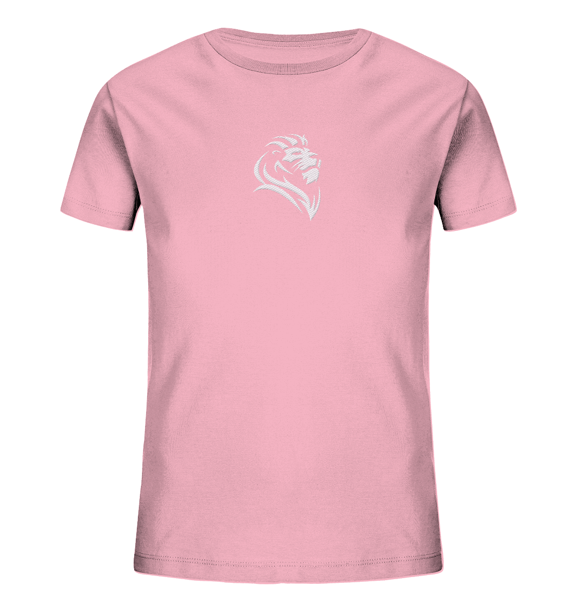 Löwe von Juda (Stick) | Christliche Kleidung - Kids Organic Shirt (Stick) - Kids & Babys - Cotton Pink - GfoitMa