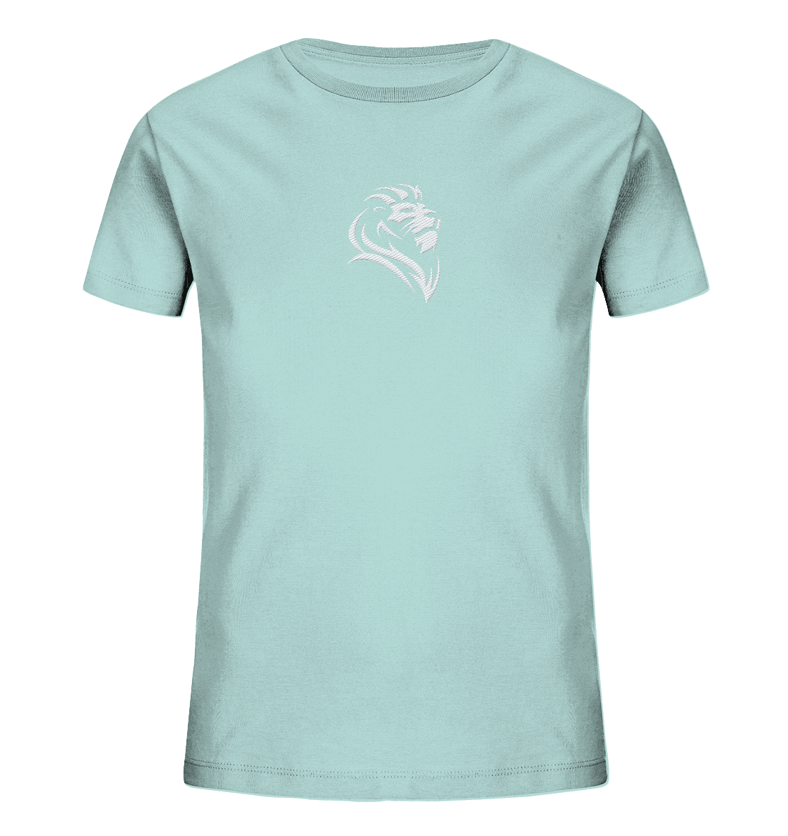 Löwe von Juda (Stick) | Christliche Kleidung - Kids Organic Shirt (Stick) - Kids & Babys - Caribbean Blue - GfoitMa