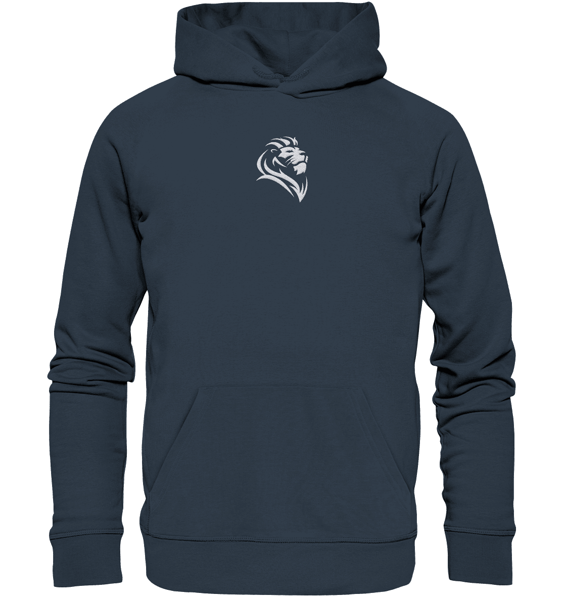 Löwe von Juda (Stick) | Christliche Kleidung - Organic Hoodie (Stick) - Hoodies - India Ink Grey - GfoitMa