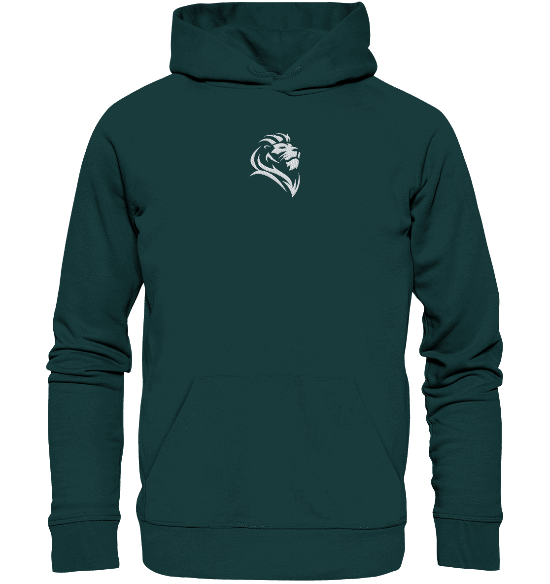 Löwe von Juda (Stick) | Christliche Kleidung - Organic Hoodie (Stick) - Hoodies - Glazed Green - GfoitMa