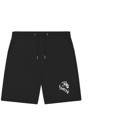 Löwe von Juda (Stick) | Christliche Kleidung - Organic Jogger Shorts (Stick) - Hosen - Black - GfoitMa