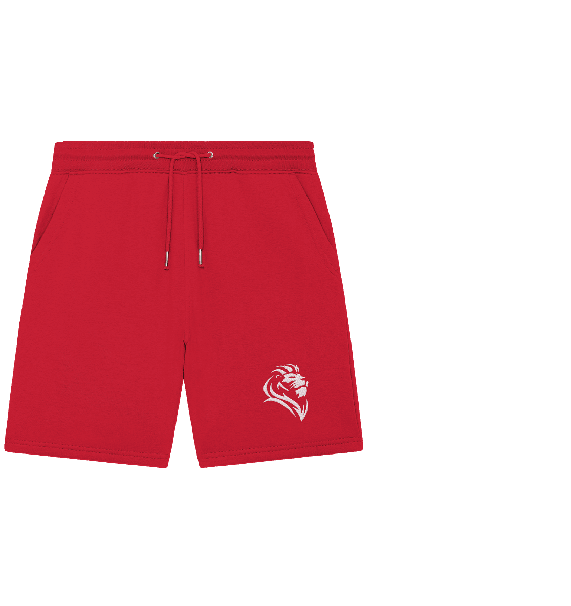 Löwe von Juda (Stick) | Christliche Kleidung - Organic Jogger Shorts (Stick) - Hosen - Red - GfoitMa