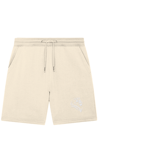 Löwe von Juda (Stick) | Christliche Kleidung - Organic Jogger Shorts (Stick) - Hosen - Natural Raw - GfoitMa