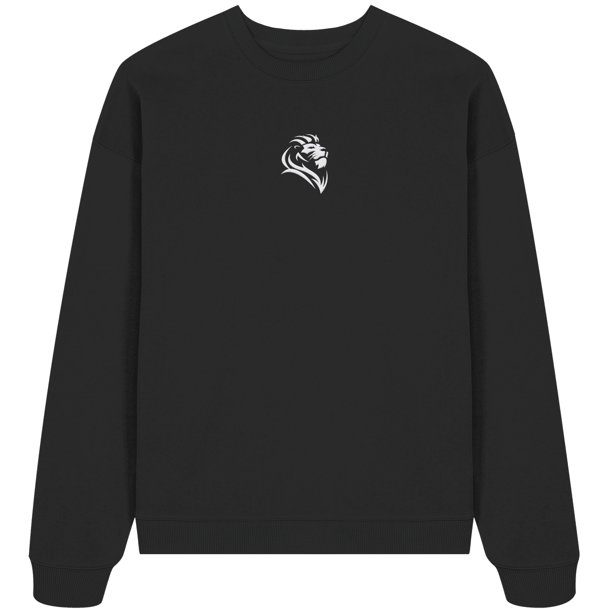 Löwe von Juda (Stick) | Christliche Kleidung - Organic Oversize Sweatshirt (Stick) - Sweatshirts - Black - GfoitMa