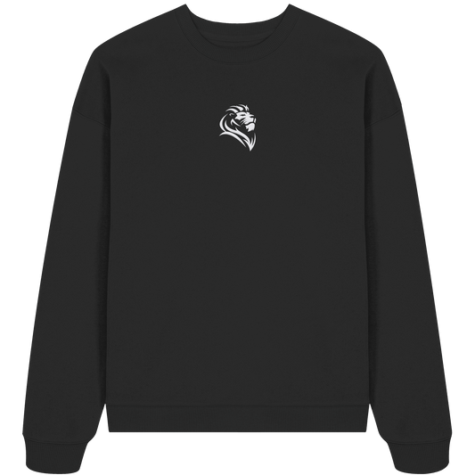 Löwe von Juda (Stick) | Christliche Kleidung - Organic Oversize Sweatshirt (Stick) - Sweatshirts - Black - GfoitMa
