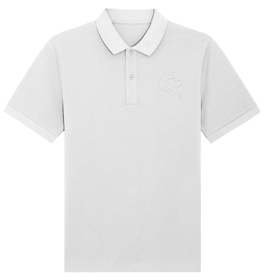 Löwe von Juda (Stick) | Christliche Kleidung - Organic Poloshirt (Stick) - Unisex-Shirts - White - GfoitMa
