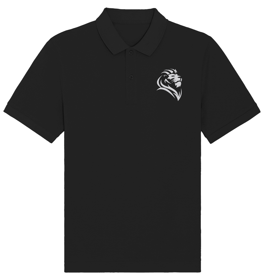 Löwe von Juda (Stick) | Christliche Kleidung - Organic Poloshirt (Stick) - Unisex-Shirts - Black - GfoitMa