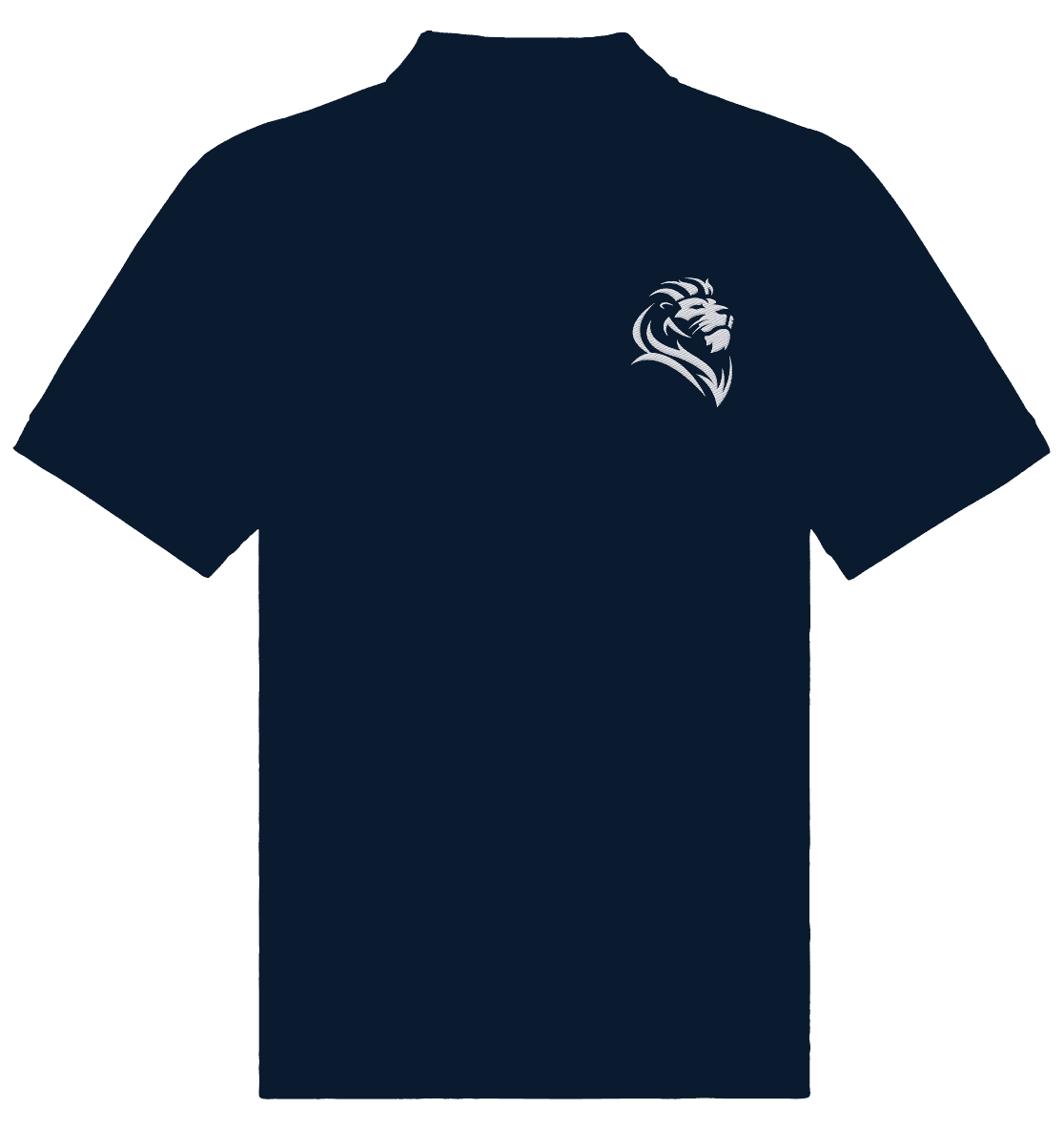 Löwe von Juda (Stick) | Christliche Kleidung - Organic Poloshirt (Stick) - Unisex-Shirts - French Navy - GfoitMa