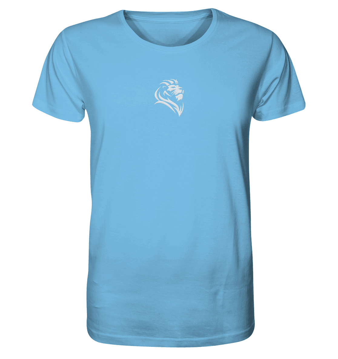 Löwe von Juda (Stick) | Christliche Kleidung - Organic Shirt (Stick) - Unisex-Shirts - Aqua Blue - GfoitMa