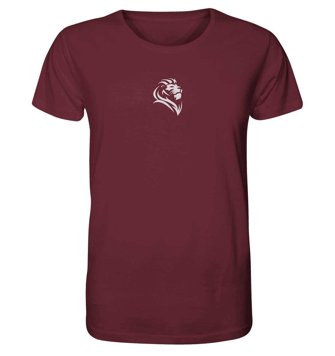 Löwe von Juda (Stick) | Christliche Kleidung - Organic Shirt (Stick) - Unisex-Shirts - Burgundy - GfoitMa