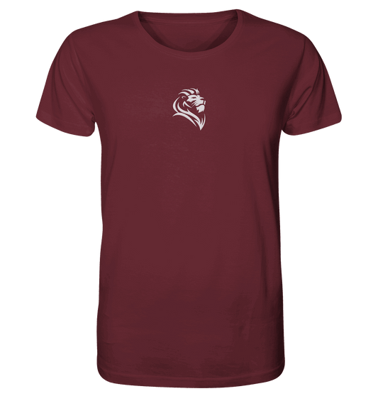 Löwe von Juda (Stick) | Christliche Kleidung - Organic Shirt (Stick) - Unisex-Shirts - Burgundy - GfoitMa