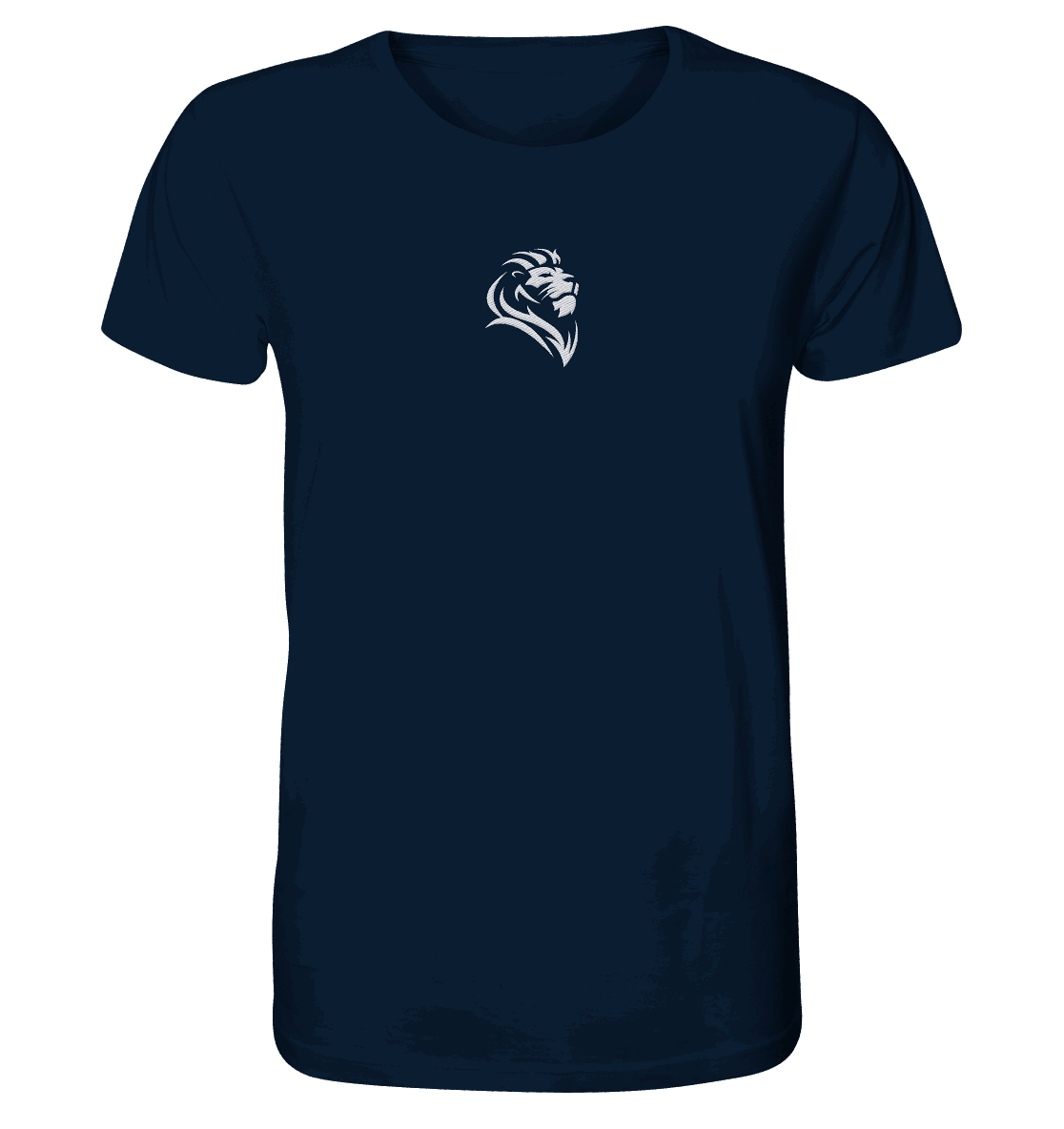 Löwe von Juda (Stick) | Christliche Kleidung - Organic Shirt (Stick) - Unisex-Shirts - French Navy - GfoitMa