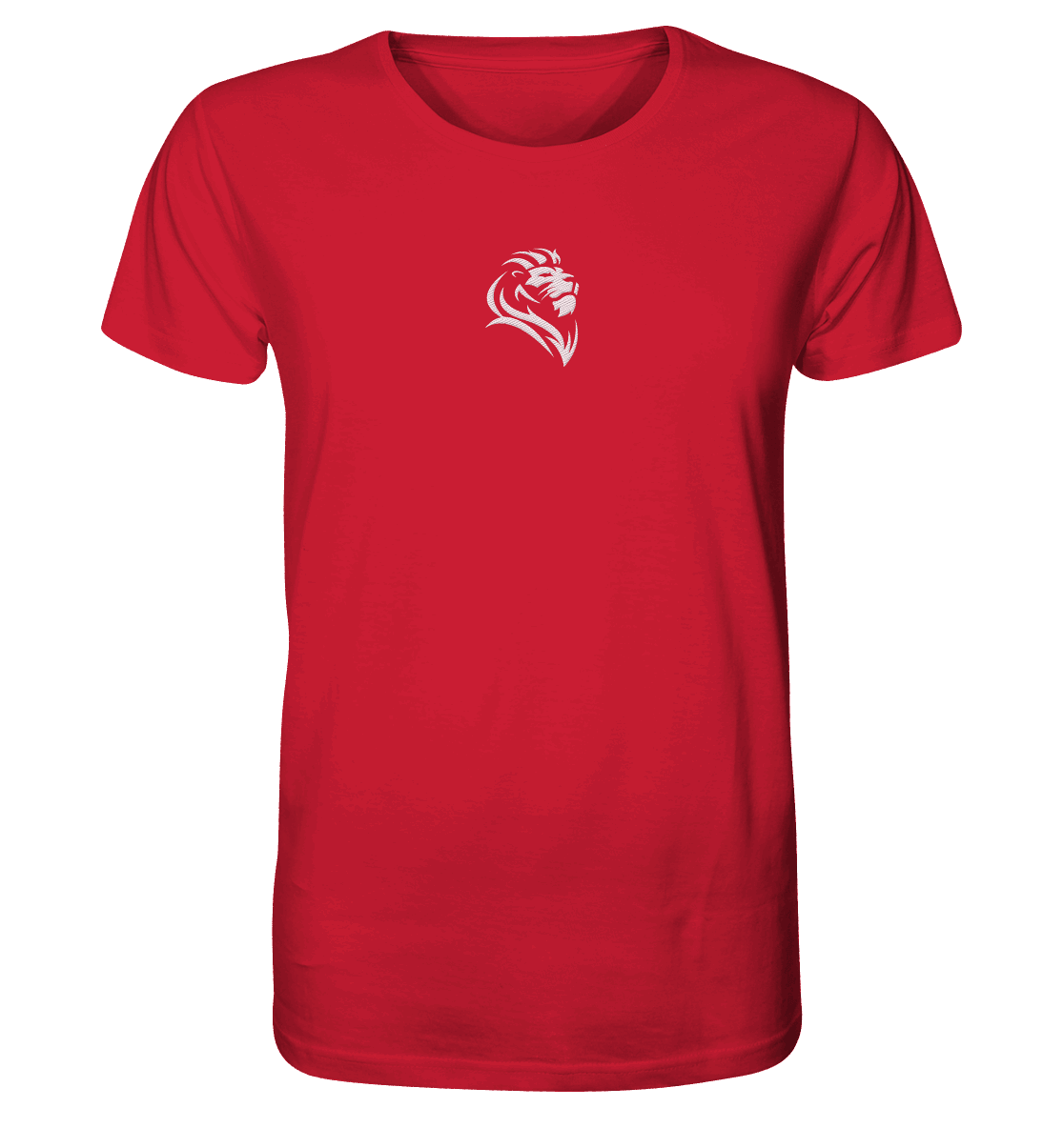 Löwe von Juda (Stick) | Christliche Kleidung - Organic Shirt (Stick) - Unisex-Shirts - Red - GfoitMa