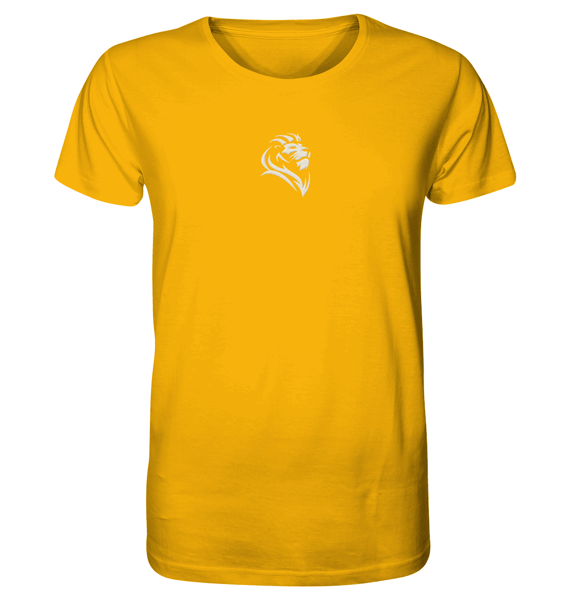Löwe von Juda (Stick) | Christliche Kleidung - Organic Shirt (Stick) - Unisex-Shirts - Spectra Yellow - GfoitMa