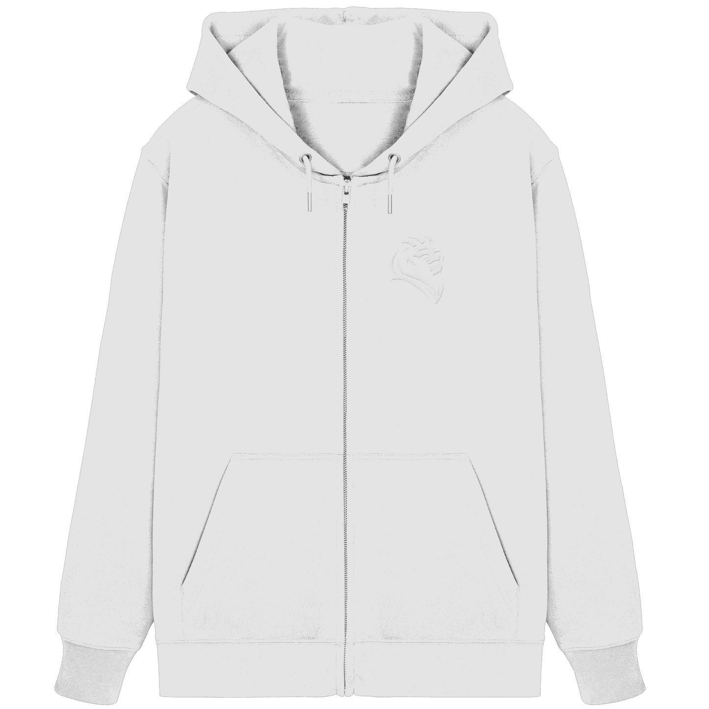 Löwe von Juda (Stick) | Christliche Kleidung - Organic Zipper (Stick) - Jacken/ Zipper - White - GfoitMa