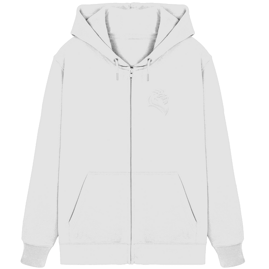 Löwe von Juda (Stick) | Christliche Kleidung - Organic Zipper (Stick) - Jacken/ Zipper - White - GfoitMa