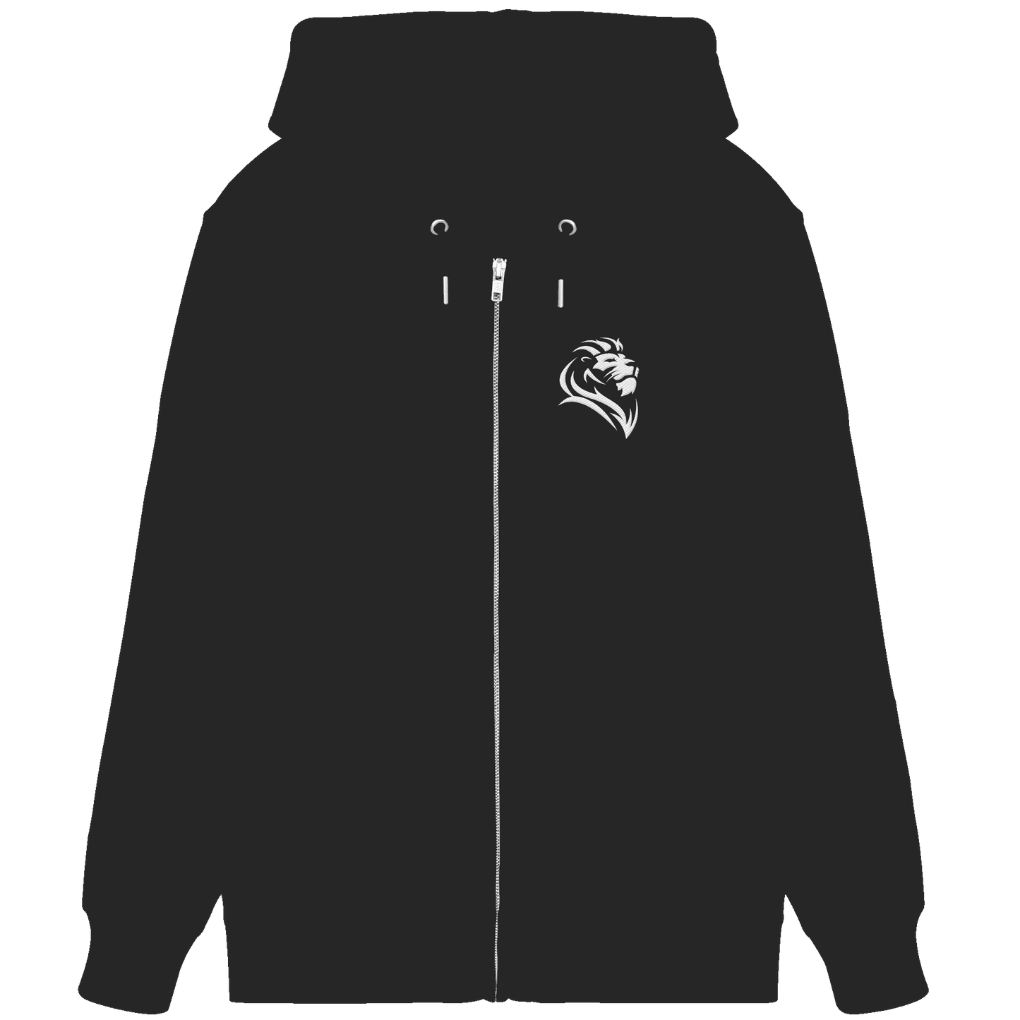 Löwe von Juda (Stick) | Christliche Kleidung - Organic Zipper (Stick) - Jacken/ Zipper - Black - GfoitMa