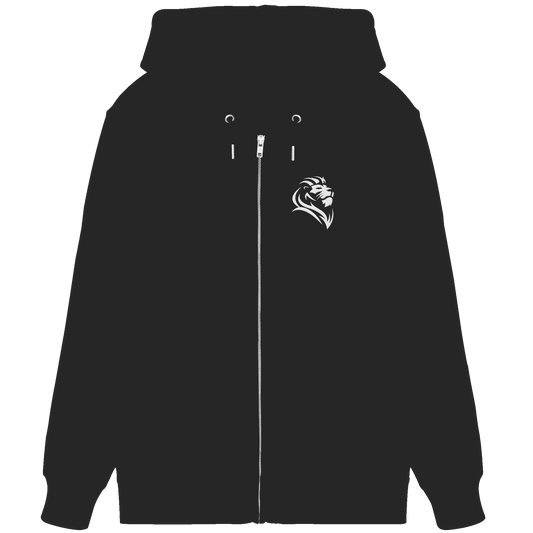 Löwe von Juda (Stick) | Christliche Kleidung - Organic Zipper (Stick) - Jacken/ Zipper - Black - GfoitMa