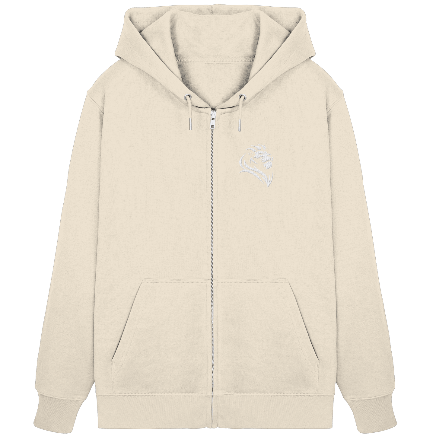 Löwe von Juda (Stick) | Christliche Kleidung - Organic Zipper (Stick) - Jacken/ Zipper - Natural Raw - GfoitMa