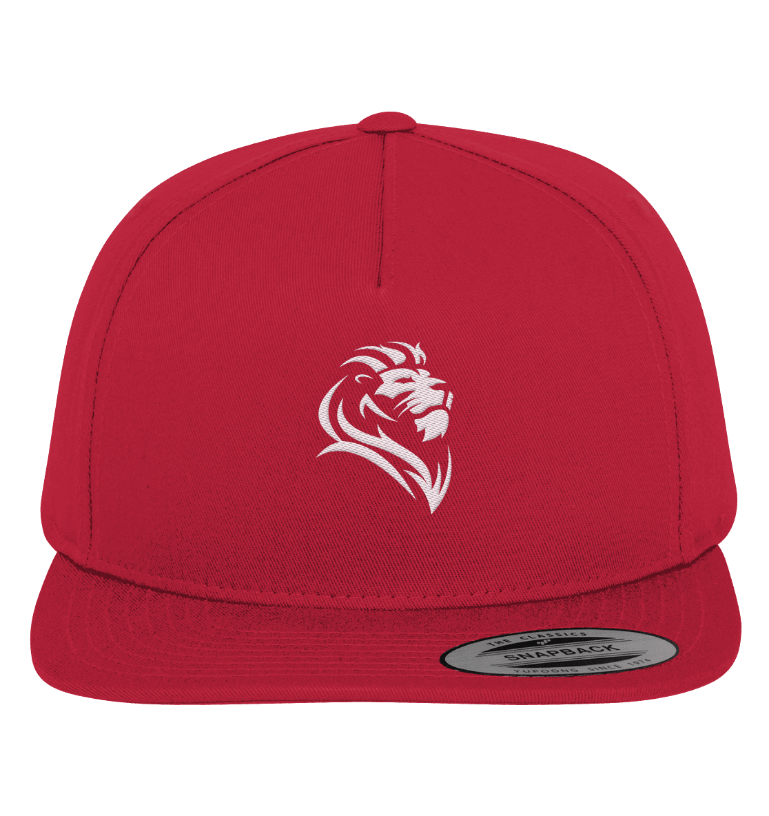 Löwe von Juda (Stick) | Christliche Kleidung - Premium Snapback - Kappen & Mützen - Red / Green - GfoitMa