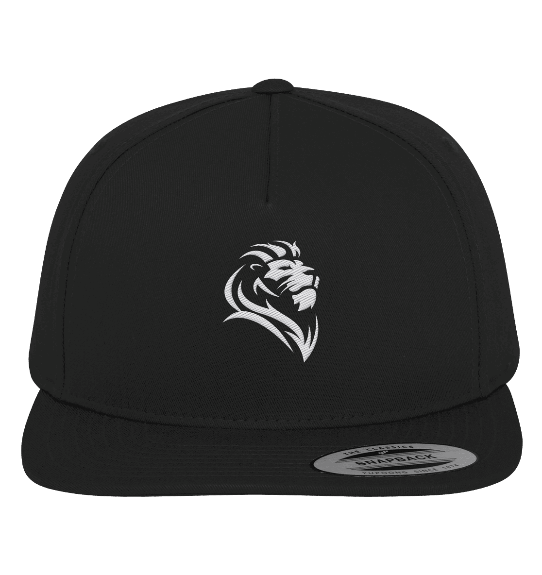Löwe von Juda (Stick) | Christliche Kleidung - Premium Snapback - Kappen & Mützen - Black / Black - GfoitMa