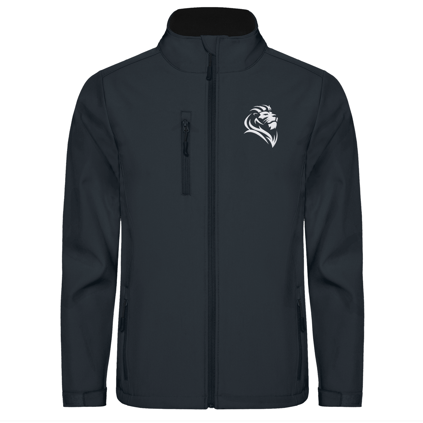 Löwe von Juda (Stick) | Christliche Kleidung - Softshell Jacket - Jacken/ Zipper - Black 02 - GfoitMa