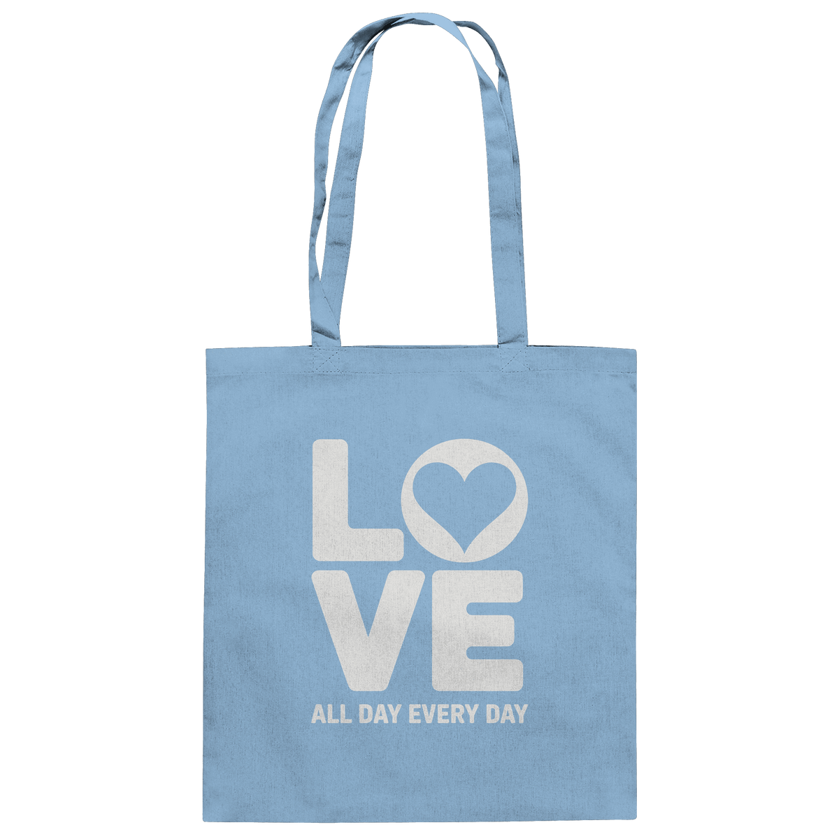Love All Day Every Day | Love Design - Baumwolltasche - Taschen - Sky Blue - GfoitMa