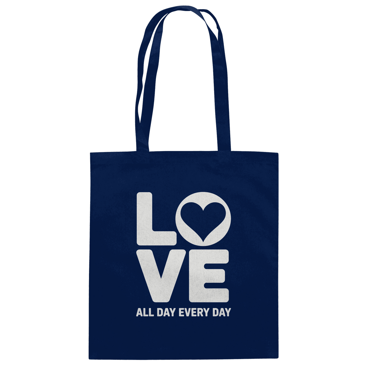 Love All Day Every Day | Love Design - Baumwolltasche - Taschen - French Navy - GfoitMa