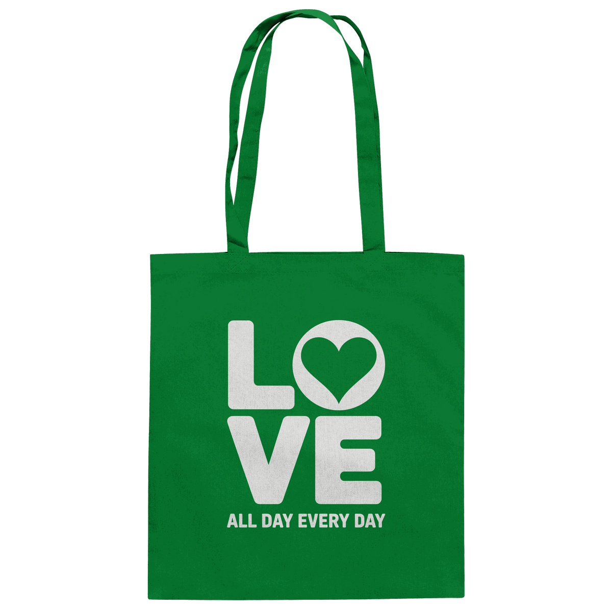 Love All Day Every Day | Love Design - Baumwolltasche - Taschen - Kelly Green - GfoitMa
