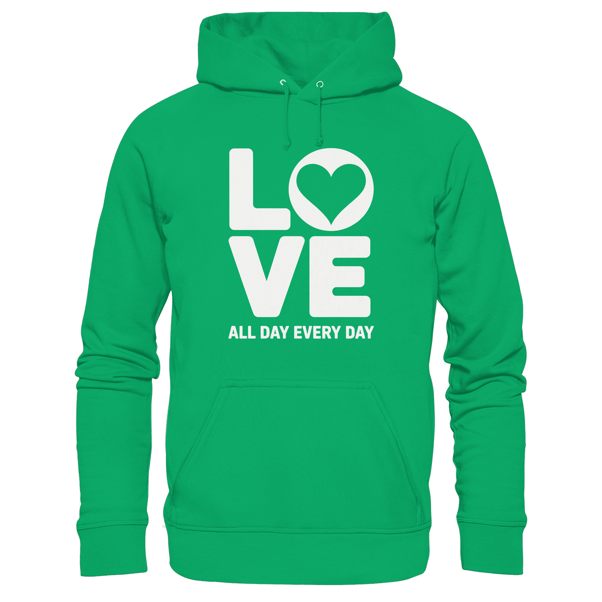 Love All Day Every Day | Love Design - Kids Premium Hoodie - Kids & Babys - Kelly Green - GfoitMa