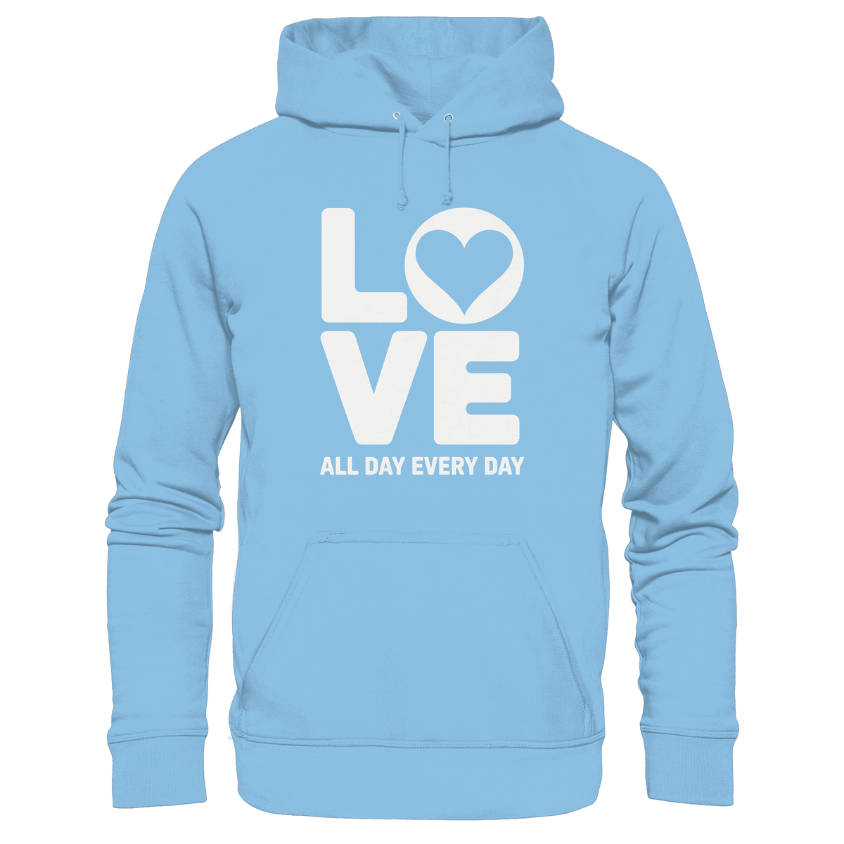 Love All Day Every Day | Love Design - Kids Premium Hoodie - Kids & Babys - Sky Blue - GfoitMa