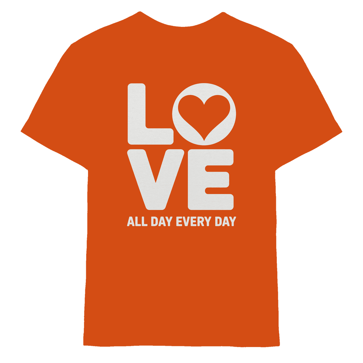Love All Day Every Day | Love Design - Kids Premium Shirt - Kids & Babys - Orange - GfoitMa
